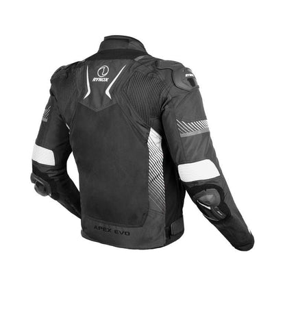 Rynox Apex Evo Jacket - CE Certified Class AA-Black White