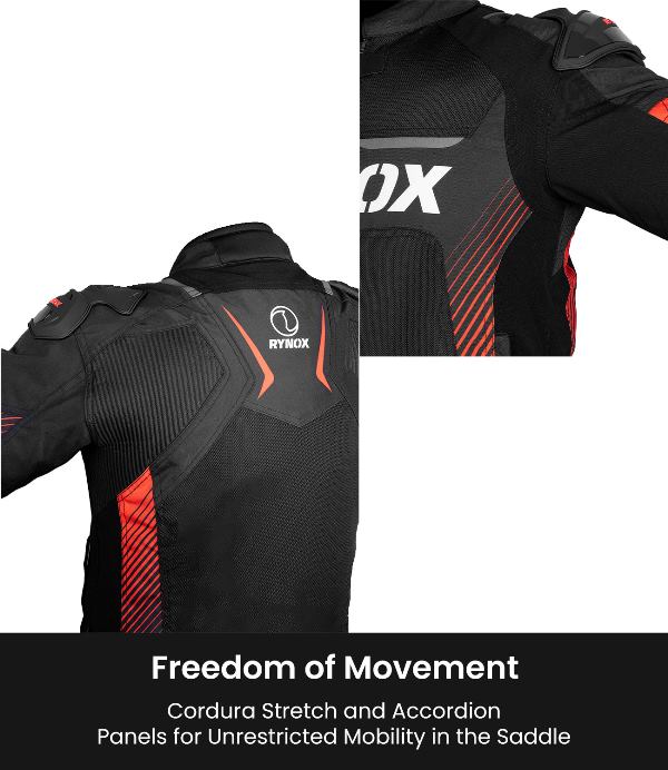 Rynox Apex Evo Jacket - CE Certified Class AA-Black Red