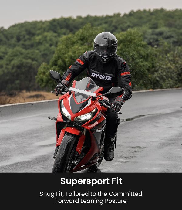 Rynox Apex Evo Jacket - CE Certified Class AA-Black Red