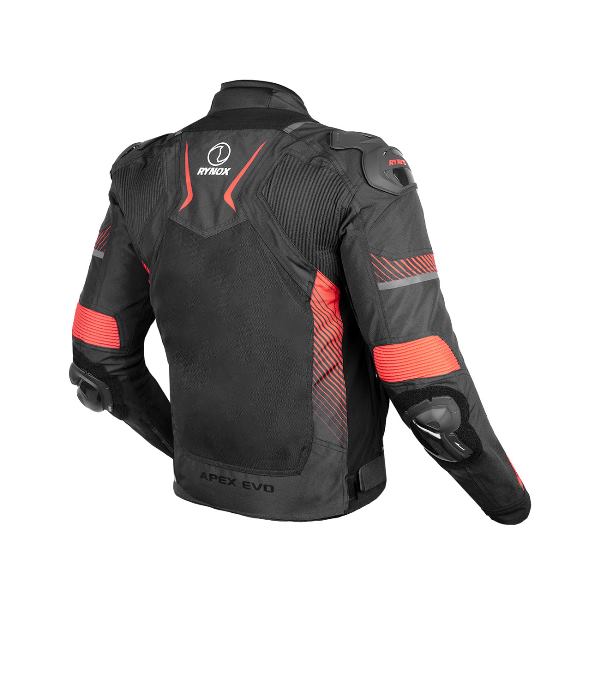 Rynox Apex Evo Jacket - CE Certified Class AA-Black Red