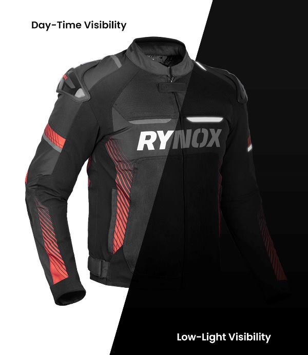 Rynox Apex Evo Jacket - CE Certified Class AA-Black Red