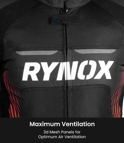 Rynox Apex Evo Jacket - CE Certified Class AA-Black Red
