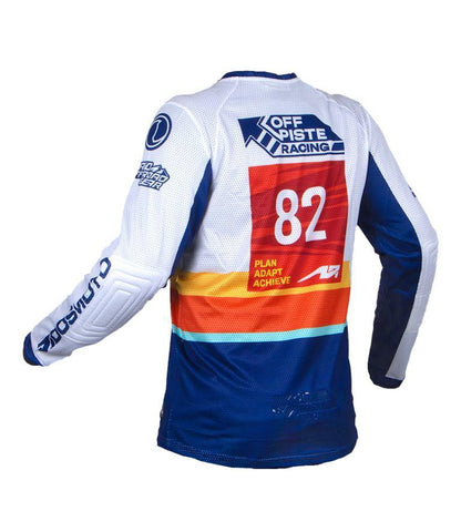 Rynox Ashish Raorane Rally Replica Jersey 2023 Edition - White Blue