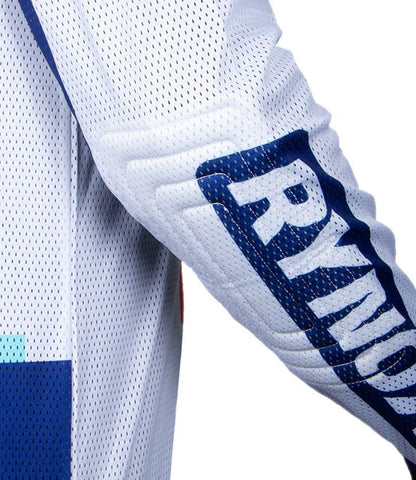 Rynox Ashish Raorane Rally Replica Jersey 2023 Edition - White Blue