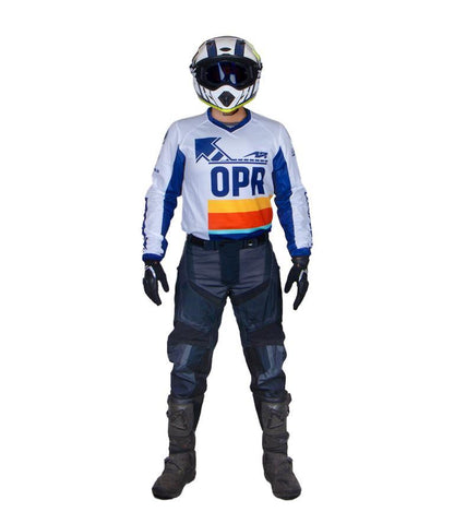Rynox Ashish Raorane Rally Replica Jersey 2023 Edition - White Blue