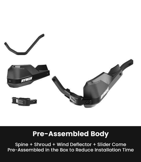 Rynox-Defender Pro-Handguards (All Black)