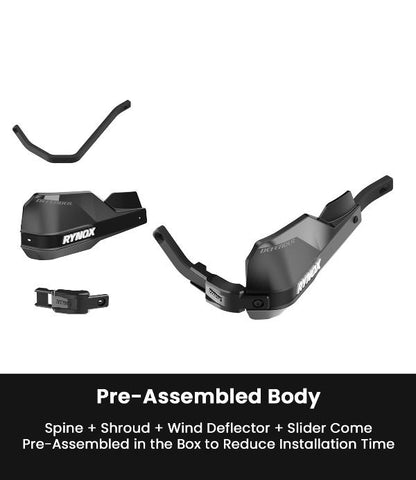 Rynox-Defender Pro-Handguards (All Black)