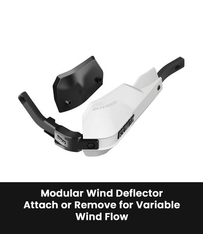 Rynox-Defender Pro-Handguards (White/Black)