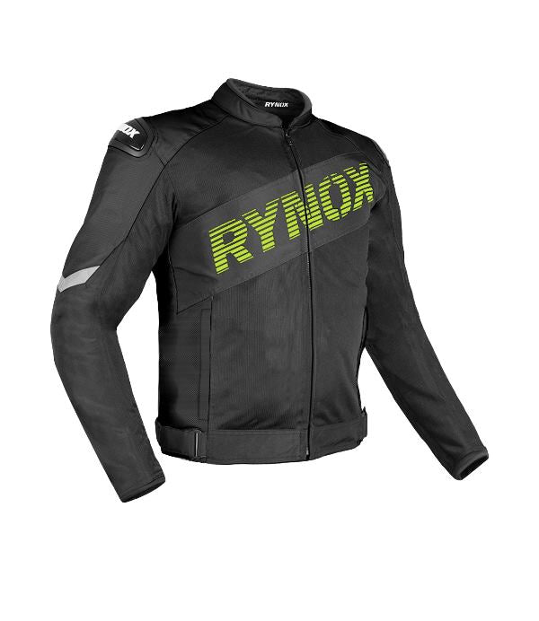 Rynox Delta GT Jacket – Black Hi-Viz Green