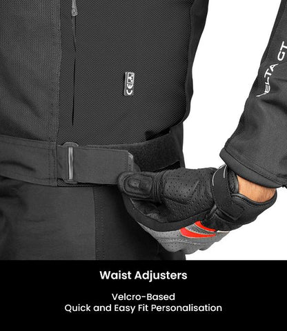 Rynox Delta GT Jacket – Black Hi-Viz Green