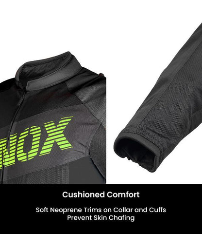 Rynox Delta GT Jacket – Black Hi-Viz Green