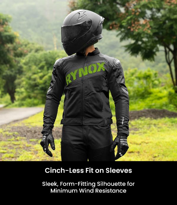 Rynox Delta GT Jacket – Black Hi-Viz Green