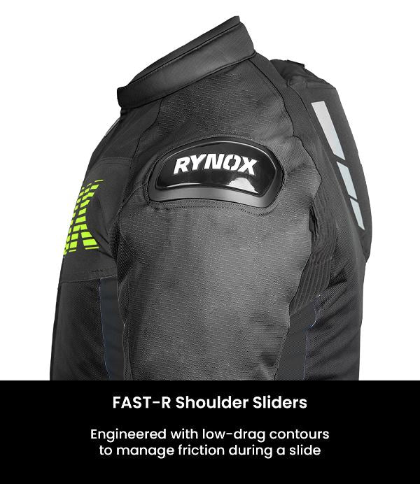 Rynox Delta GT Jacket – Black Hi-Viz Green