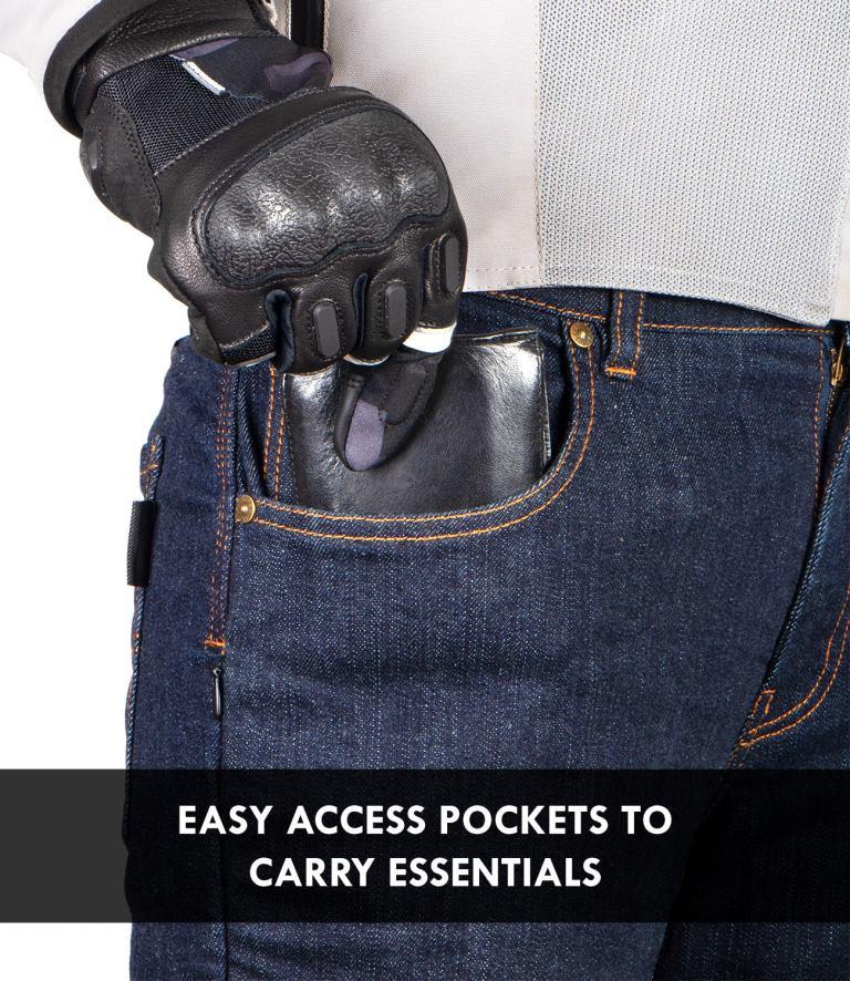 Rynox Downtown Pro Motorcycle Jeans With Rheon™ Protectors - Indigo Blue