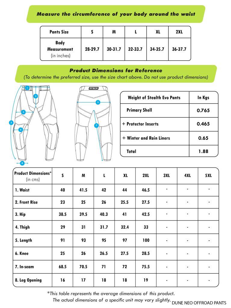 Rynox Dune Neo Offroad Pants - Black