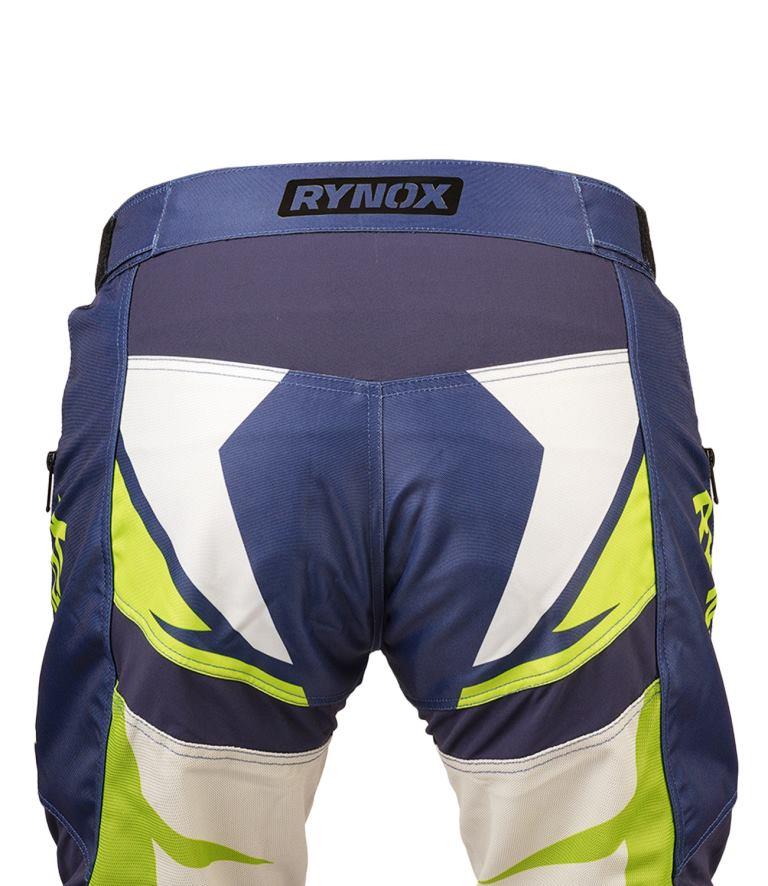Rynox Dune Neo Offroad Pants - Blue Orange - Blue Hi-Viz Green