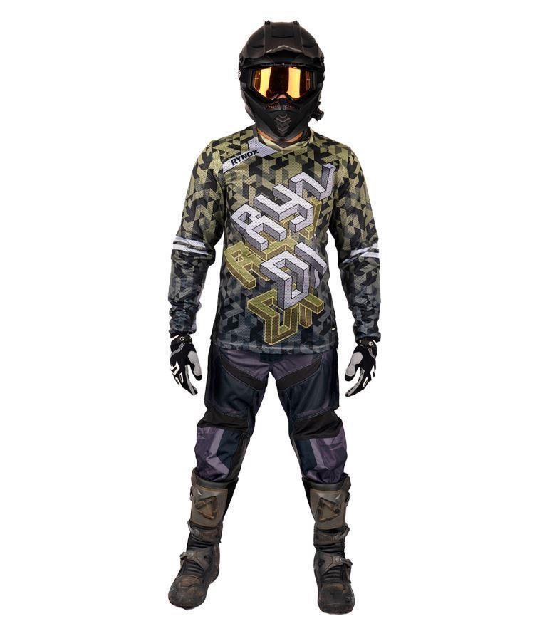 Rynox Fusion Neo Offroad Jersey - Camo Green