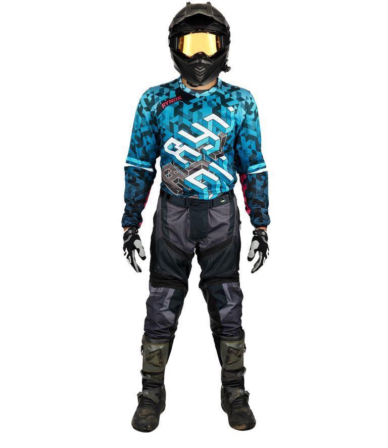 Rynox Fusion Neo Offroad Jersey - Cyber Blue
