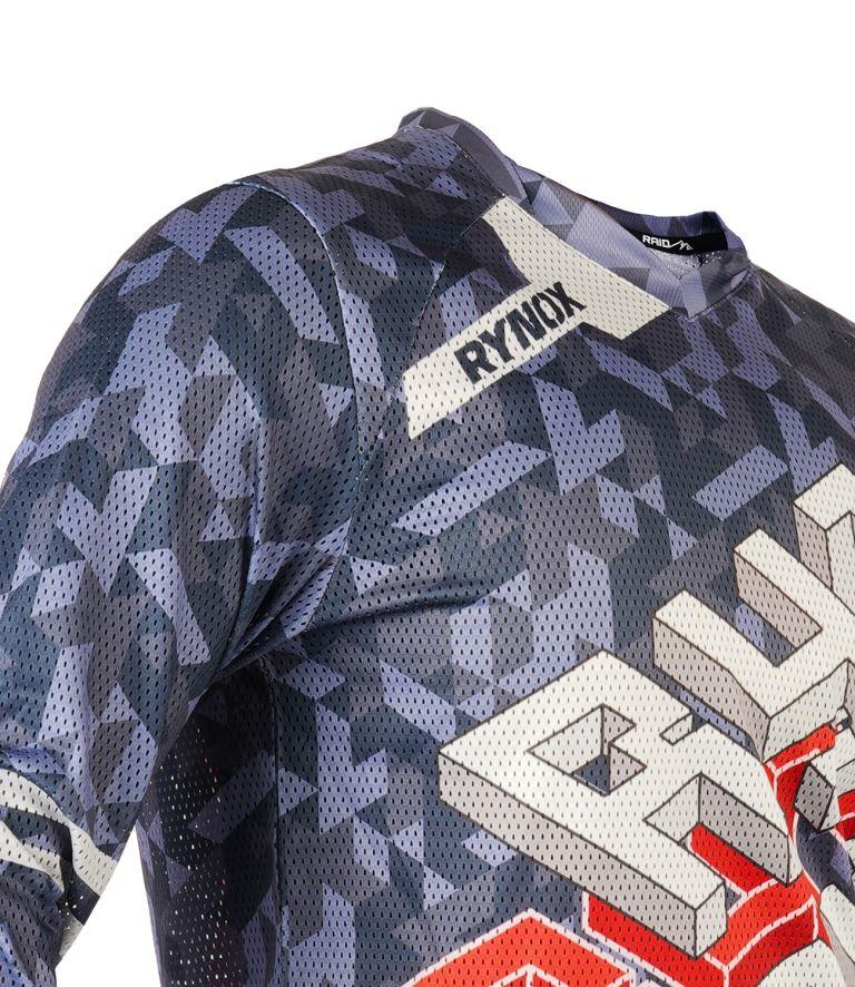 Rynox Fusion Neo Offroad Jersey - Grey Red