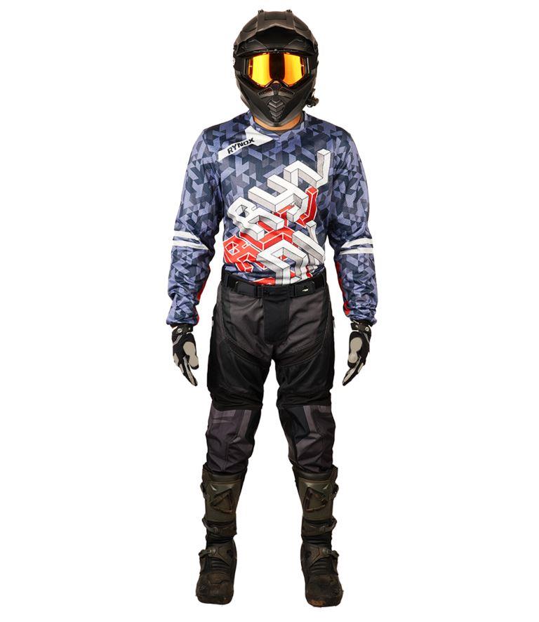 Rynox Fusion Neo Offroad Jersey - Grey Red