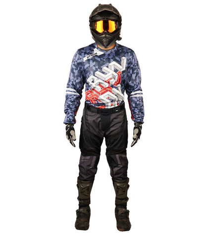 Rynox Fusion Neo Offroad Jersey - Grey Red