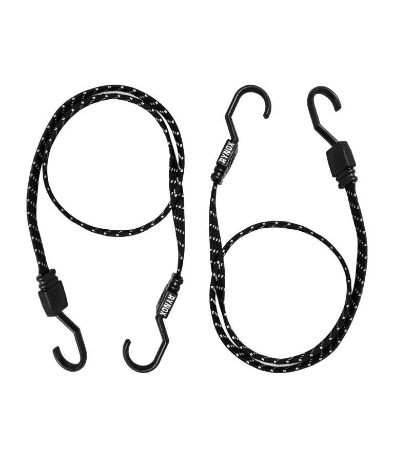 Rynox Gripper Reflective Bungee - Pack Of 2 - Black