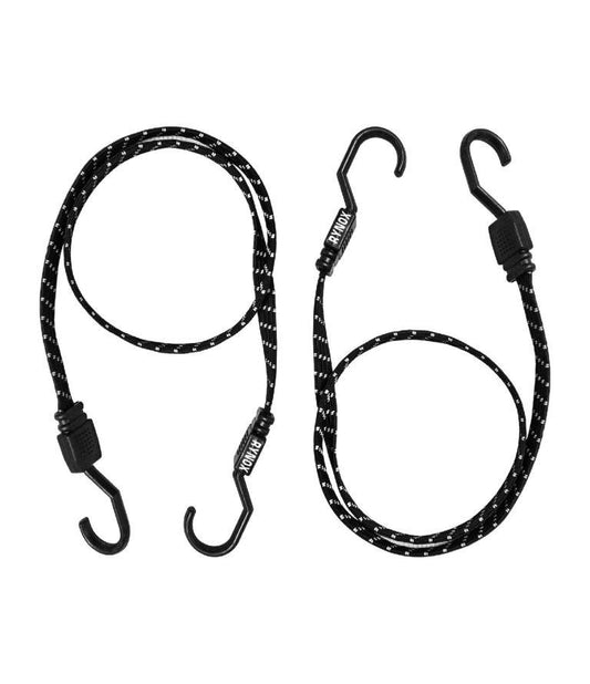Rynox Gripper Reflective Bungee - Pack Of 2 - Black