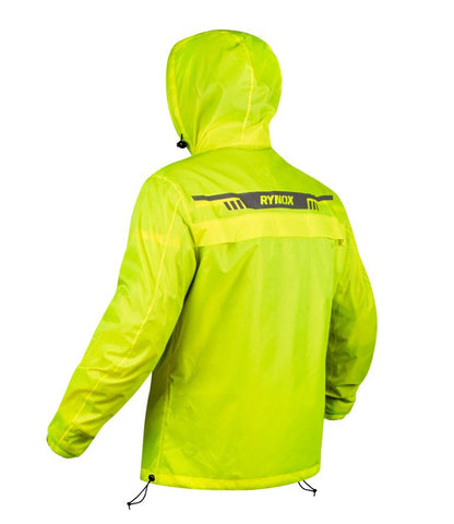 Rynox H2GO Pro 3 Rain Jacket for Riding - Neon Green - Riders Junction
