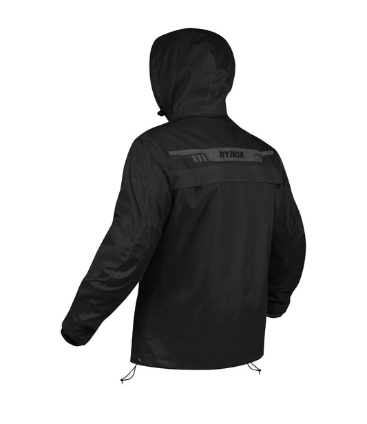 Rynox H2go Pro 3 Rain Jacket for Riding - Black - Riders Junction