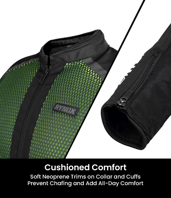 Rynox Helium GT 3 Jacket-Black Hi-viz Green