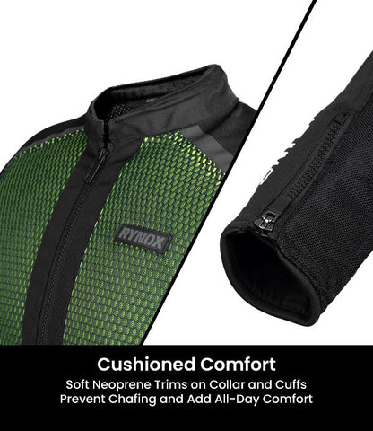 Rynox Helium GT 3 Jacket-Black Hi-viz Green