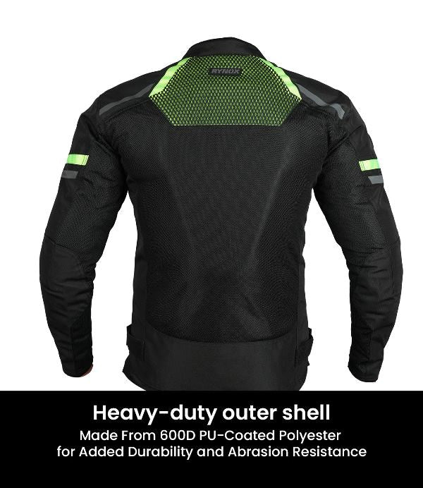Rynox Helium GT 3 Jacket-Black Hi-viz Green