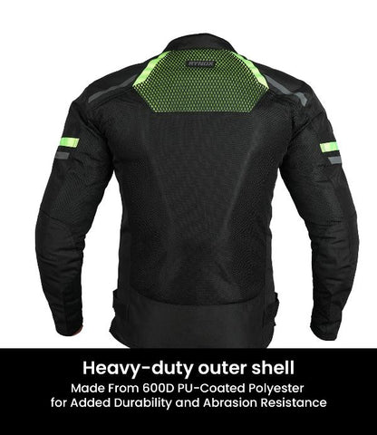 Rynox Helium GT 3 Jacket-Black Hi-viz Green