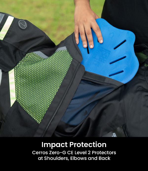 Rynox Helium GT 3 Jacket-Black Hi-viz Green