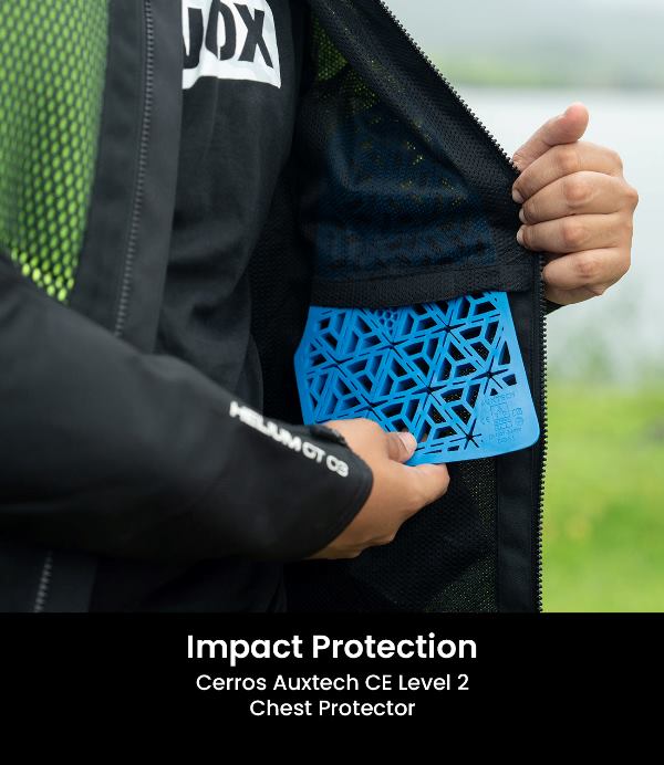 Rynox Helium GT 3 Jacket-Black Hi-viz Green