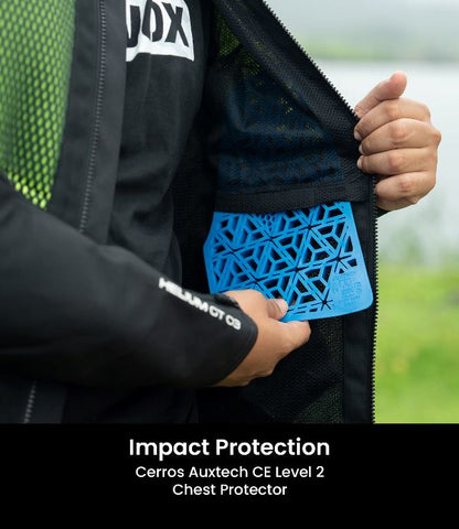 Rynox Helium GT 3 Jacket-Black Hi-viz Green