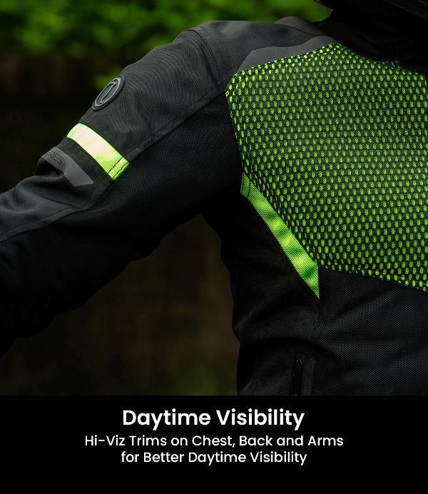 Rynox Helium GT 3 Jacket-Black Hi-viz Green