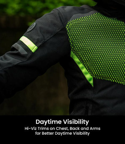 Rynox Helium GT 3 Jacket-Black Hi-viz Green