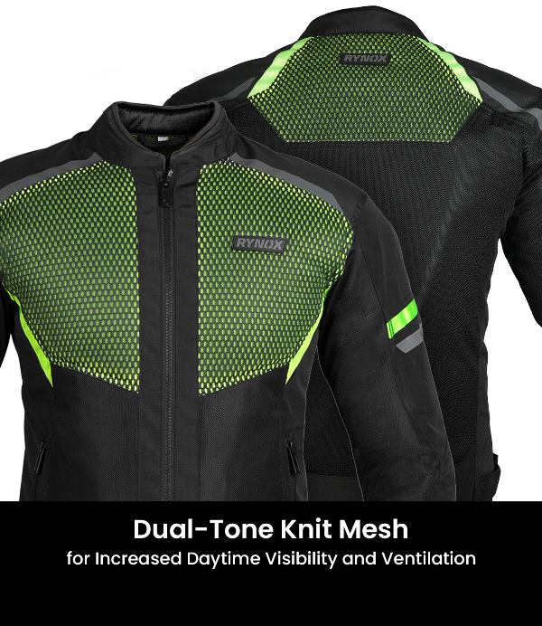 Rynox Helium GT 3 Jacket-Black Hi-viz Green