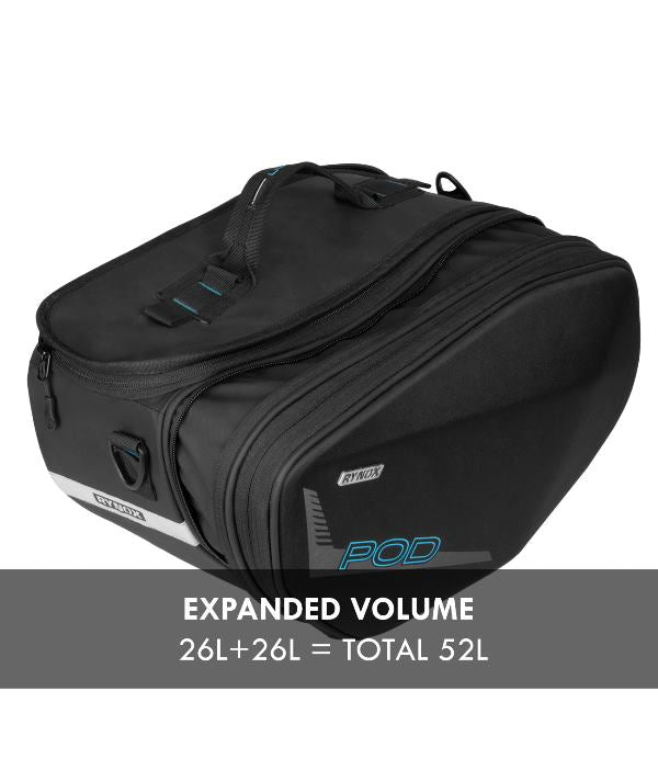 Rynox-Pod 52L saddlebags Stormproof