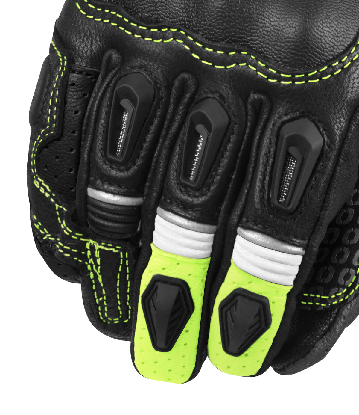 Rynox Storm Evo 3 Gloves - HiViz Green Black
