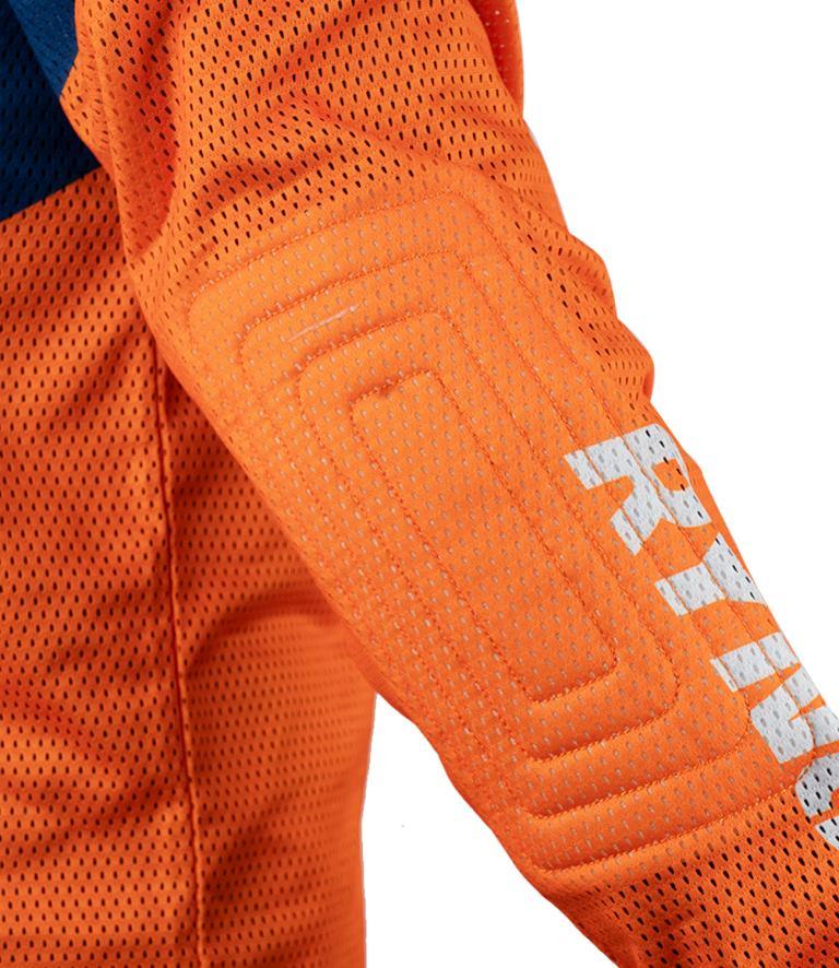 Rynox Switchback Neo Offroad Jersey - Hi-viz Orange Blue