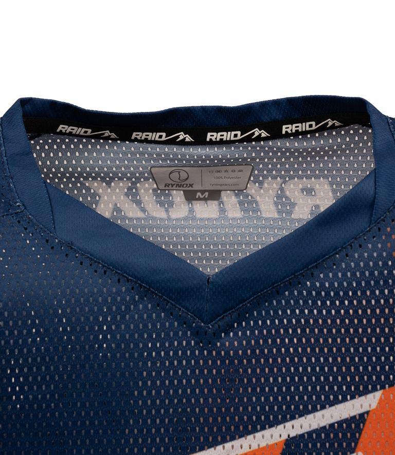 Rynox Switchback Neo Offroad Jersey - Hi-viz Orange Blue