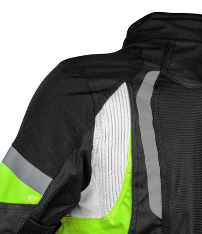RYNOX Tornado Pro 4 Riding Jacket - HI VIZ GREEN