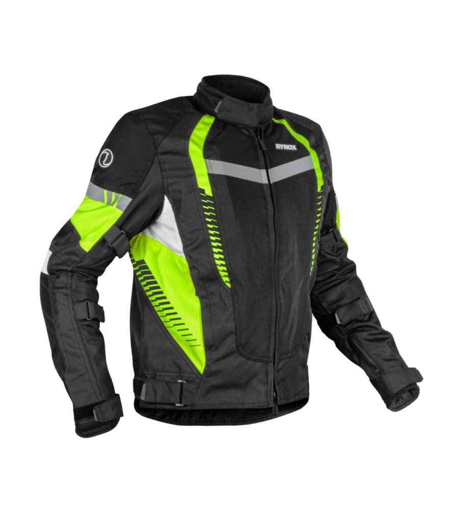 RYNOX Tornado Pro 4 Riding Jacket - HI VIZ GREEN