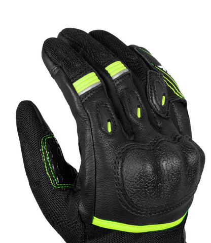 Rynox Tornado Pro 4 Gloves - Black Hi-Viz Green