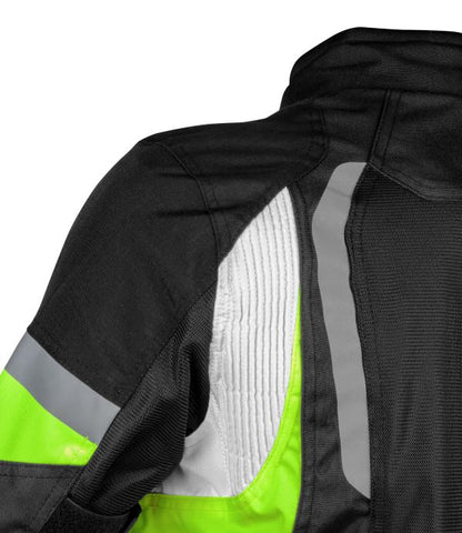 Rynox Tornado Pro 4 Jacket-CE Certified Class A - Black Hi-Viz Green