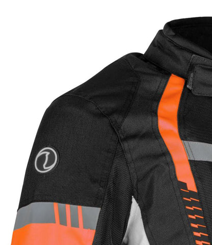 Rynox Tornado Pro 4 Jacket-CE Certified Class A - Black Orange