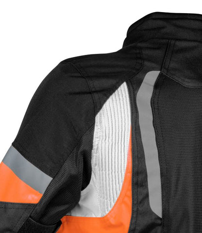 Rynox Tornado Pro 4 Jacket-CE Certified Class A - Black Orange