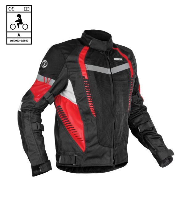 Rynox Tornado Pro 4 Jacket-CE Certified Class A - Black Red